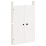 vidaXL Vonkajšie kuchynské dvierka biele 50x9x82 cm masívna borovica – Obrázok 2