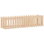 vidaXL Vyvýšený záhon s dizajnom plotu 200x50x50 cm masívna borovica – Obrázok 2