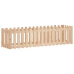 vidaXL Vyvýšený záhon s dizajnom plotu 200x50x50 cm masívna borovica – Obrázok 4