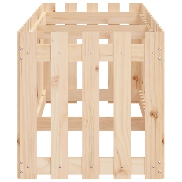vidaXL Vyvýšený záhon s dizajnom plotu 200x50x50 cm masívna borovica – Obrázok 6