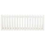 vidaXL Vyvýšený záhon s dizajnom plotu biely 200x50x70 cm mas.borovica – Obrázok 5