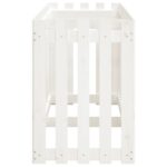 vidaXL Vyvýšený záhon s dizajnom plotu biely 200x50x70 cm mas.borovica – Obrázok 6