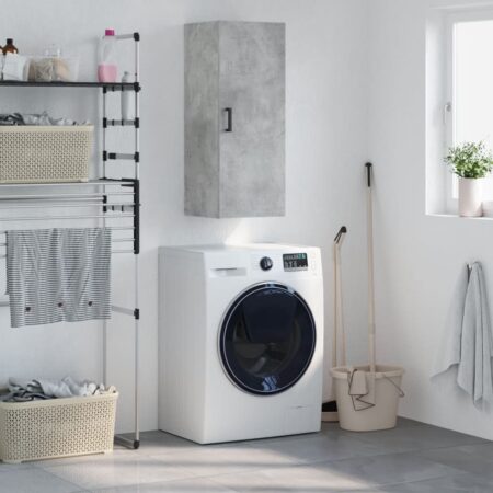 vidaXL Nástenná skrinka betónová sivá 34,5x34x90 cm