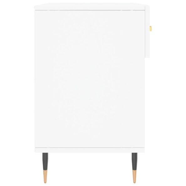 vidaXL Lavička na topánky, biela 102x35x55 cm, kompozitné drevo – Obrázok 7