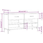 vidaXL Lavička na topánky, biela 102x35x55 cm, kompozitné drevo – Obrázok 12