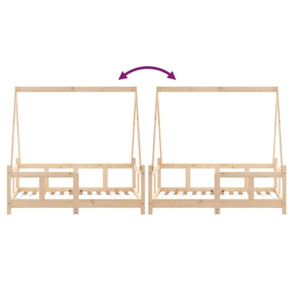 vidaXL Rám detskej postele 70x140 cm masívna borovica – Obrázok 8
