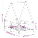 vidaXL Rám detskej postele 70x140 cm masívna borovica – Obrázok 10