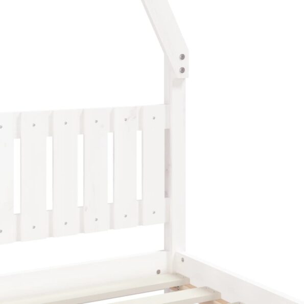vidaXL Rám detskej postele biely 80x200 cm masívna borovica – Obrázok 7
