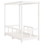 vidaXL Rám detskej postele biely 70x140 cm masívna borovica – Obrázok 6