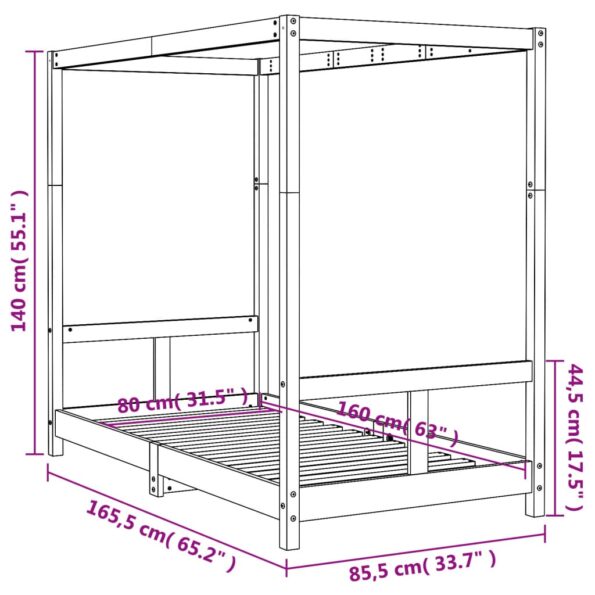 VXL8720845445348_g_en_hd_7.jpg vidaXL Rám detskej postele 80x160 cm masívna borovica – Obrázok 9