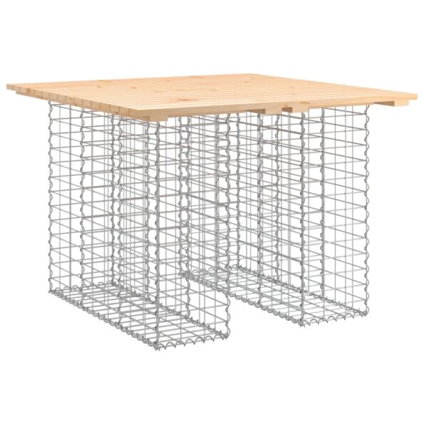 vidaXL Záhradná lavička gabiónový dizajn 100x102x72cm masívna borovica – Obrázok 2