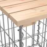 vidaXL Záhradná lavička gabiónový dizajn 100x102x72cm masívna borovica – Obrázok 6