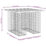 vidaXL Záhradná lavička gabiónový dizajn 100x102x72cm masívna borovica – Obrázok 8