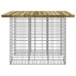 vidaXL Záhradný stôl, gabiónový dizajn, 100x102x72 cm, impregnované drevo, borovica – Obrázok 4