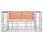 vidaXL Záhradná lavica gabiónový dizajn 143x71x65,5 cm masívny douglas – Obrázok 3