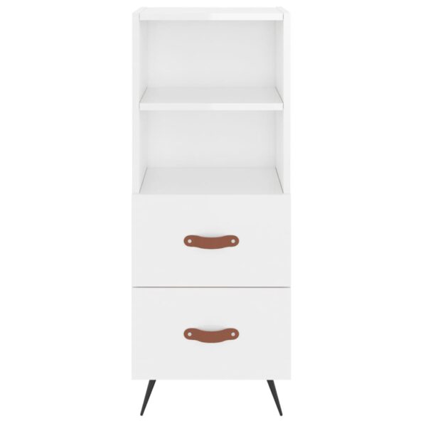 vidaXL Vysoká skrinka biela 34,5x34x180 cm spracované drevo – Obrázok 6