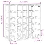 vidaXL Stojan na víno 58,5x33x60,5 cm masívna borovica – Obrázok 8