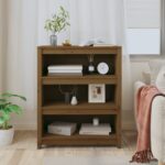 VidaXL Knižnica medovohnedá 80x35x97 cm masívna borovica – Obrázok 3