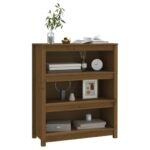 VidaXL Knižnica medovohnedá 80x35x97 cm masívna borovica – Obrázok 4