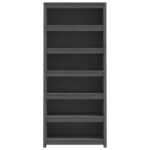 VidaXL Knižnica sivá 80x35x183 cm masívna borovica – Obrázok 5