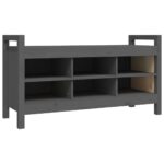 vidaXL Lavica do presiene sivá 110x40x60 cm masívna borovica – Obrázok 2