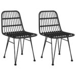 vidaXL Záhradné stoličky 2 ks 48x62x84 cm PE Rattan – Obrázok 2