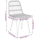 vidaXL Záhradné stoličky 2 ks 48x62x84 cm PE Rattan – Obrázok 8