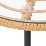 vidaXL Jedálenský stôl Ø55 cm tvrdené sklo a oceľ – Obrázok 5