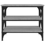 vidaXL Bočný stolík sivý dub sonoma 55x38x45 cm spracované drevo – Obrázok 5