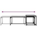 vidaXL Konferenčné stolíky 2 ks sivé sonoma spracované drevo – Obrázok 6