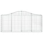 vidaXL Oblúkové gabionové koše 4 ks 200x30x80/100cm pozinkované železo – Obrázok 4