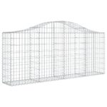 vidaXL Oblúkové gabionové koše 11ks 200x30x80/100cm pozinkované železo – Obrázok 3