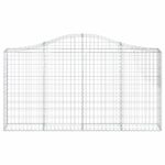 vidaXL Oblúkové gabiónové koše 4ks 200x30x100/120cm pozinkované železo – Obrázok 4