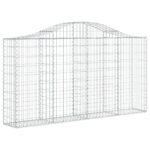 vidaXL Oblúkové gabiónové koše 11 ks 200x30x100/120cm pozinkov. železo – Obrázok 3