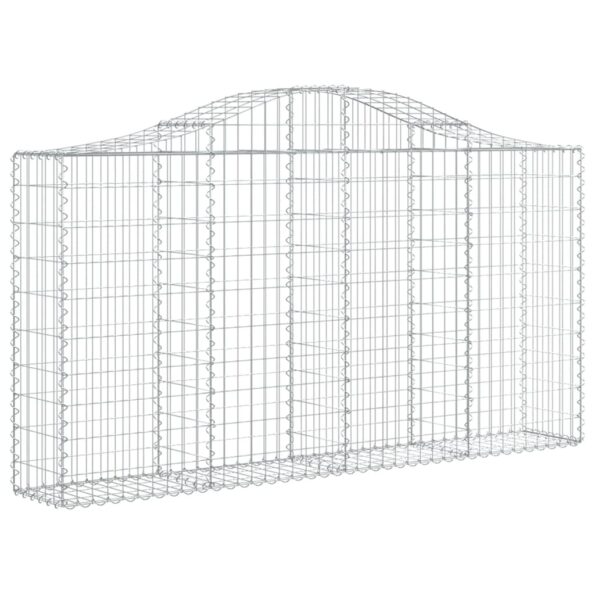 vidaXL Oblúkové gabiónové koše 11 ks 200x30x100/120cm pozinkov. železo – Obrázok 3
