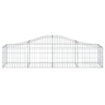 vidaXL Oblúkové gabionové koše 2 ks 200x50x40/60 cm pozinkované železo – Obrázok 4