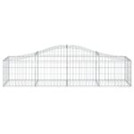vidaXL Oblúkový gabionový kôš 5 ks 200x50x40/60 cm pozinkované železo – Obrázok 4