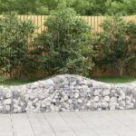 vidaXL Oblúkový gabionový kôš 5 ks 200x50x40/60 cm pozinkované železo