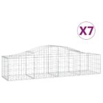 vidaXL Oblúkový gabionový kôš 7 ks 200x50x40/60 cm pozinkované železo – Obrázok 2