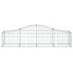 vidaXL Oblúkový gabionový kôš 7 ks 200x50x40/60 cm pozinkované železo – Obrázok 4