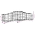vidaXL Oblúkový gabionový kôš 7 ks 200x50x40/60 cm pozinkované železo – Obrázok 6