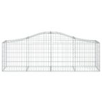 vidaXL Oblúkový gabionový kôš 8 ks 200x50x60/80 cm pozinkované železo – Obrázok 4