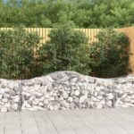 vidaXL Oblúkový gabionový kôš 8 ks 200x50x60/80 cm pozinkované železo