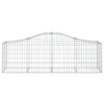 vidaXL Oblúkový gabionový kôš 10 ks 200x50x60/80 cm pozinkované železo – Obrázok 4