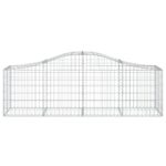 vidaXL Oblúkový gabionový kôš 18 ks 200x50x60/80 cm pozinkované železo – Obrázok 4