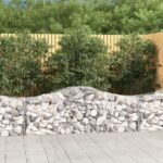 vidaXL Oblúkový gabionový kôš 18 ks 200x50x60/80 cm pozinkované železo