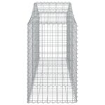 vidaXL Oblúkové gabionové koše 8 cm 200x50x80/100cm pozinkované železo – Obrázok 5