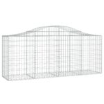 vidaXL Oblúkové gabionové koše 10 ks 200x50x80/100 cm pozinkov. železo – Obrázok 3