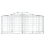 vidaXL Oblúkové gabionové koše 14 ks 200x50x80/100 cm pozink. železo – Obrázok 4