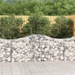 vidaXL Oblúkové gabionové koše 50 ks 200x50x80/100 cm pozink. železo